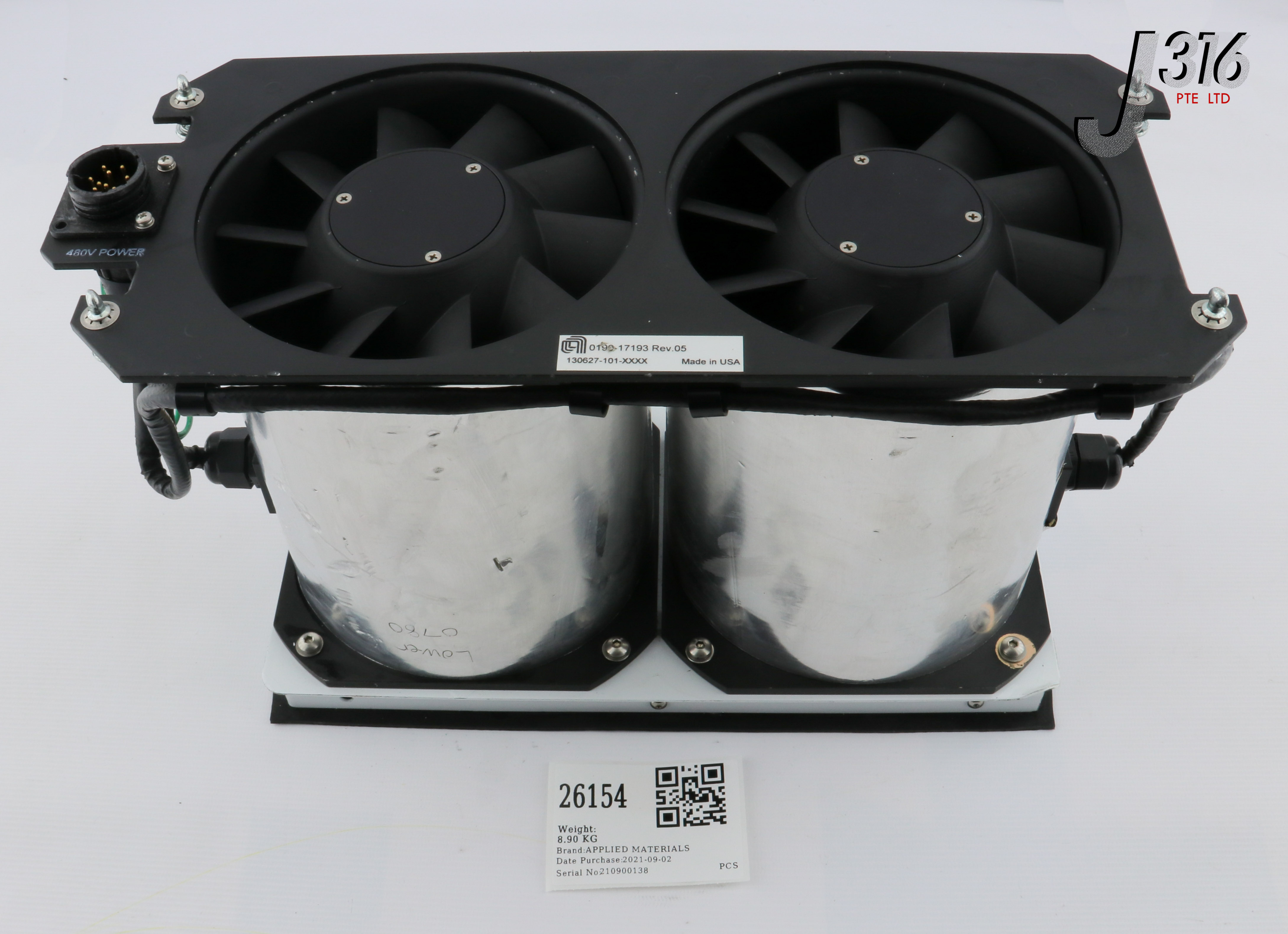 26154 APPLIED MATERIALS TURBO EPI AMETEK FAN UNIT W/ BTM STAND
